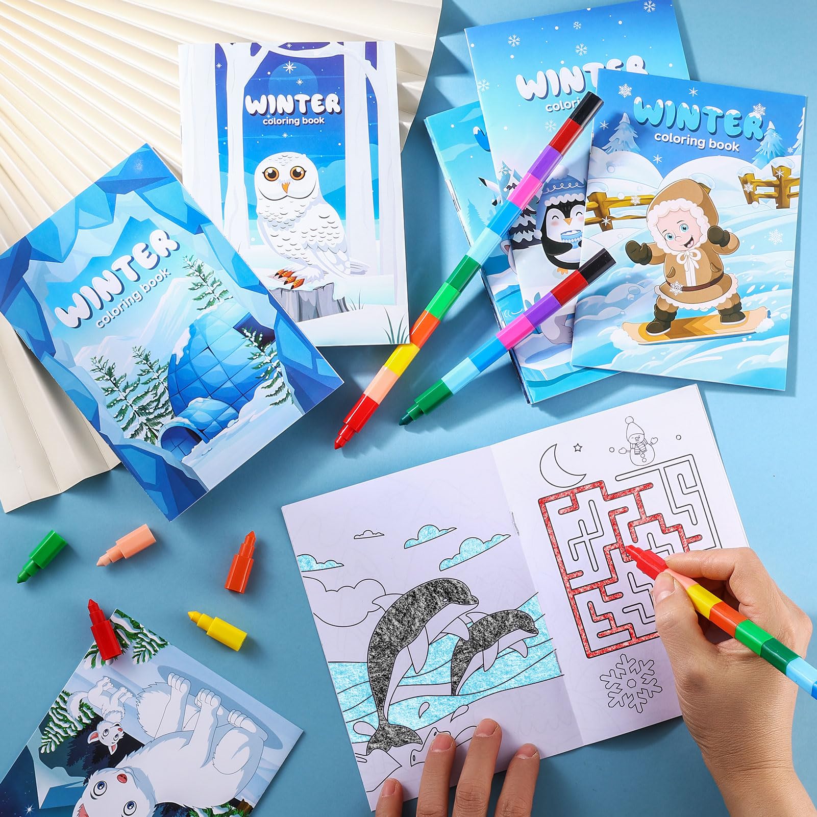 BenLouis mini coloring book held by child for on-the-go coloring