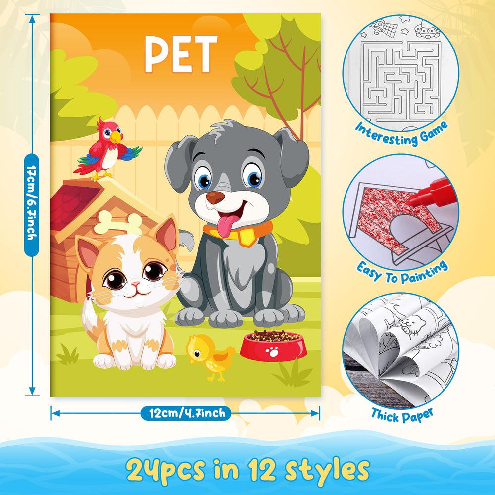 BenLouis mini coloring book six pages provides portable art for travel and play.
