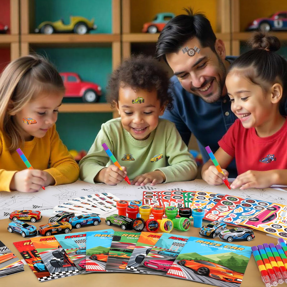 BenLouis mini race car toys serve as tactile party rewards for kids.