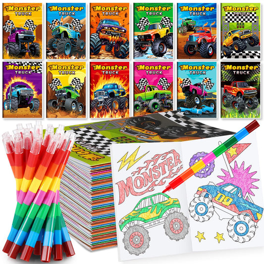 BenLouis monster truck coloring book cover designed for kids' color play