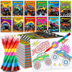 BenLouis monster truck coloring book cover designed for kids' color play