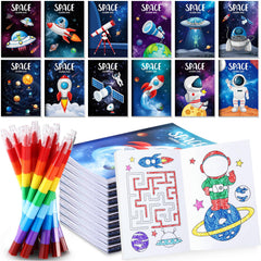 BenLouis outer-space mini coloring books packaging for party favors, ideal for easy gifting.