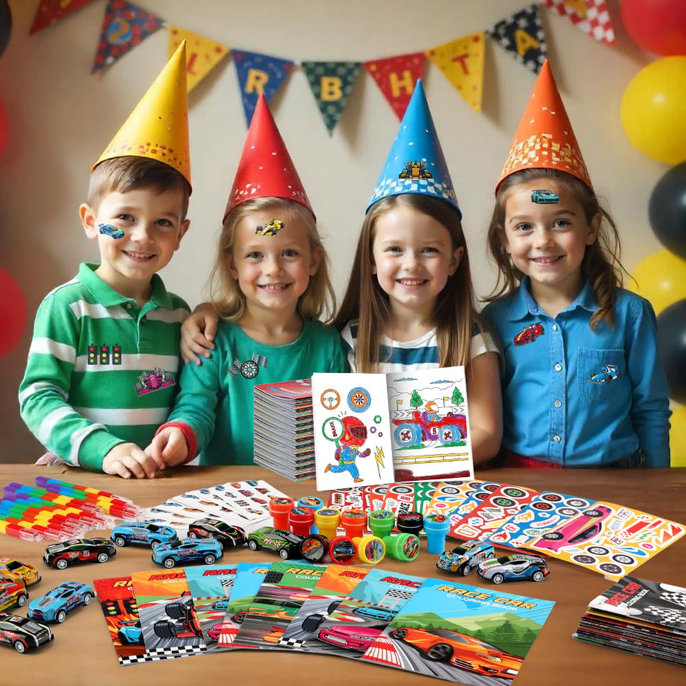 BenLouis race car stickers provide versatile decoration for loot bags and rewards.
