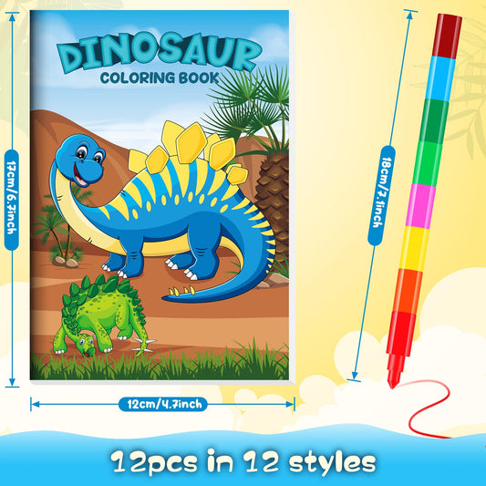 BenLouis stacking crayons with a dino coloring set, perfect for on-the-go activities.