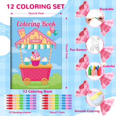 BenLouis stacking crayons pack with easy grip for young artists
