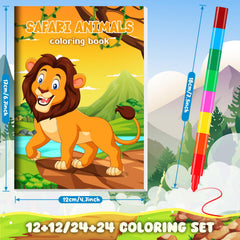 BenLouis stacking crayons with mini coloring books; ideal travel activity for kids.