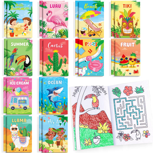 BenLouis summer mini coloring books cover with bright beach design for kids.
