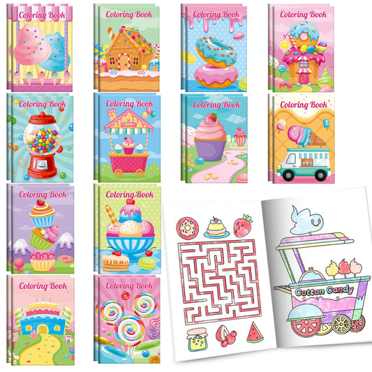 BenLouis sweet mini coloring books with donut style for party favors and creative play.