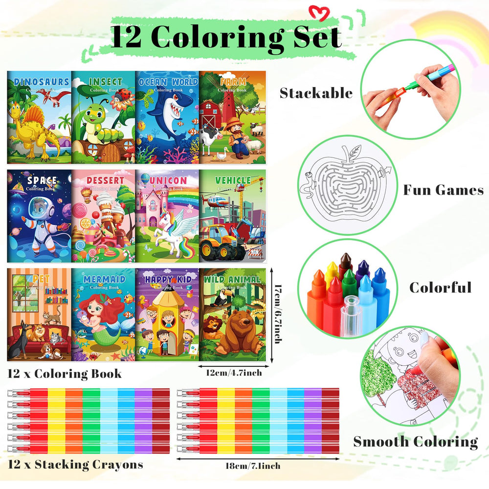BenLouis travel-sized coloring kit with 12 styles for creative play.