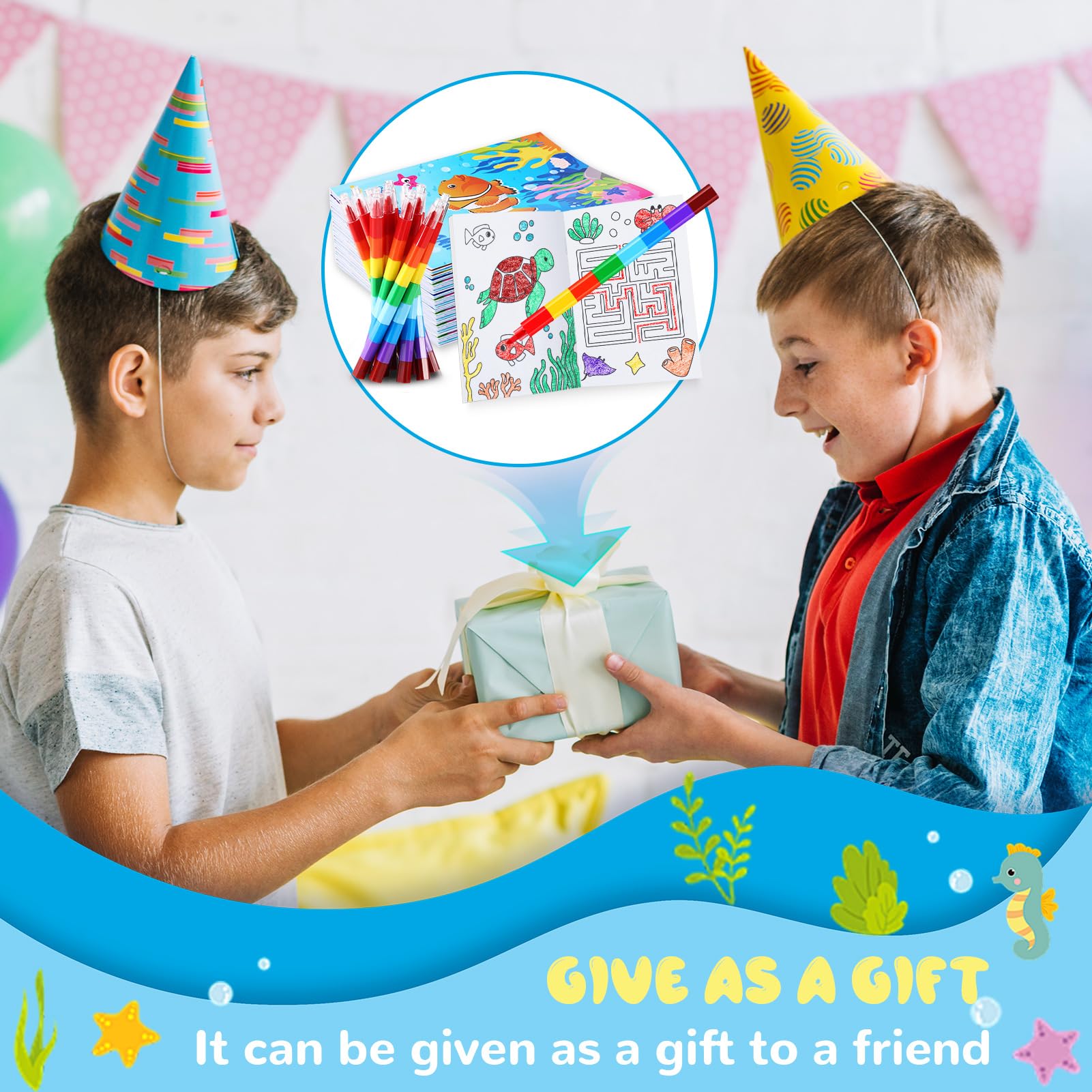 BenLouis under-the-sea party favors set for birthdays or classroom activities.
