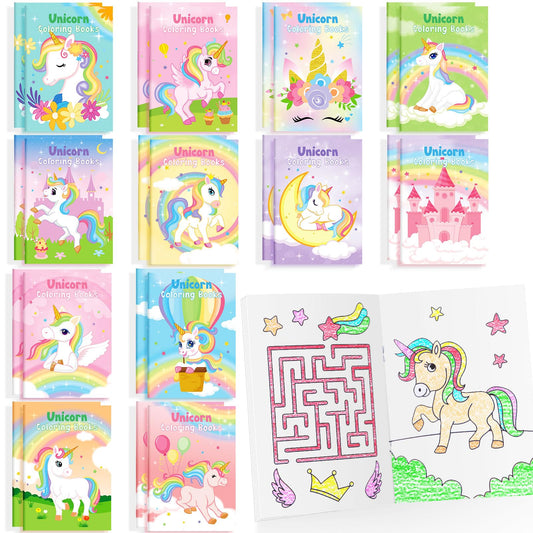BenLouis unicorn coloring books 24-pack cover for unicorn party fun and gift bags.