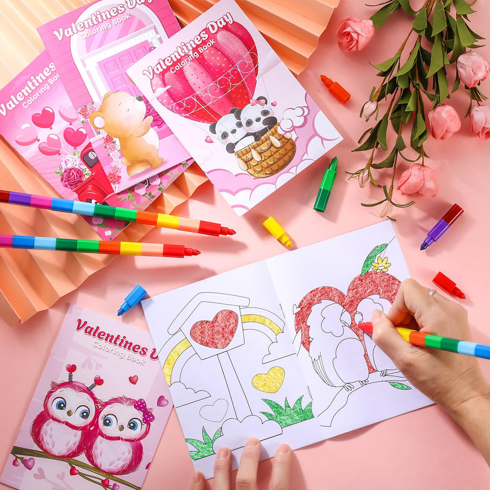BenLouis Valentines coloring book set for classroom activities and DIY crafts.