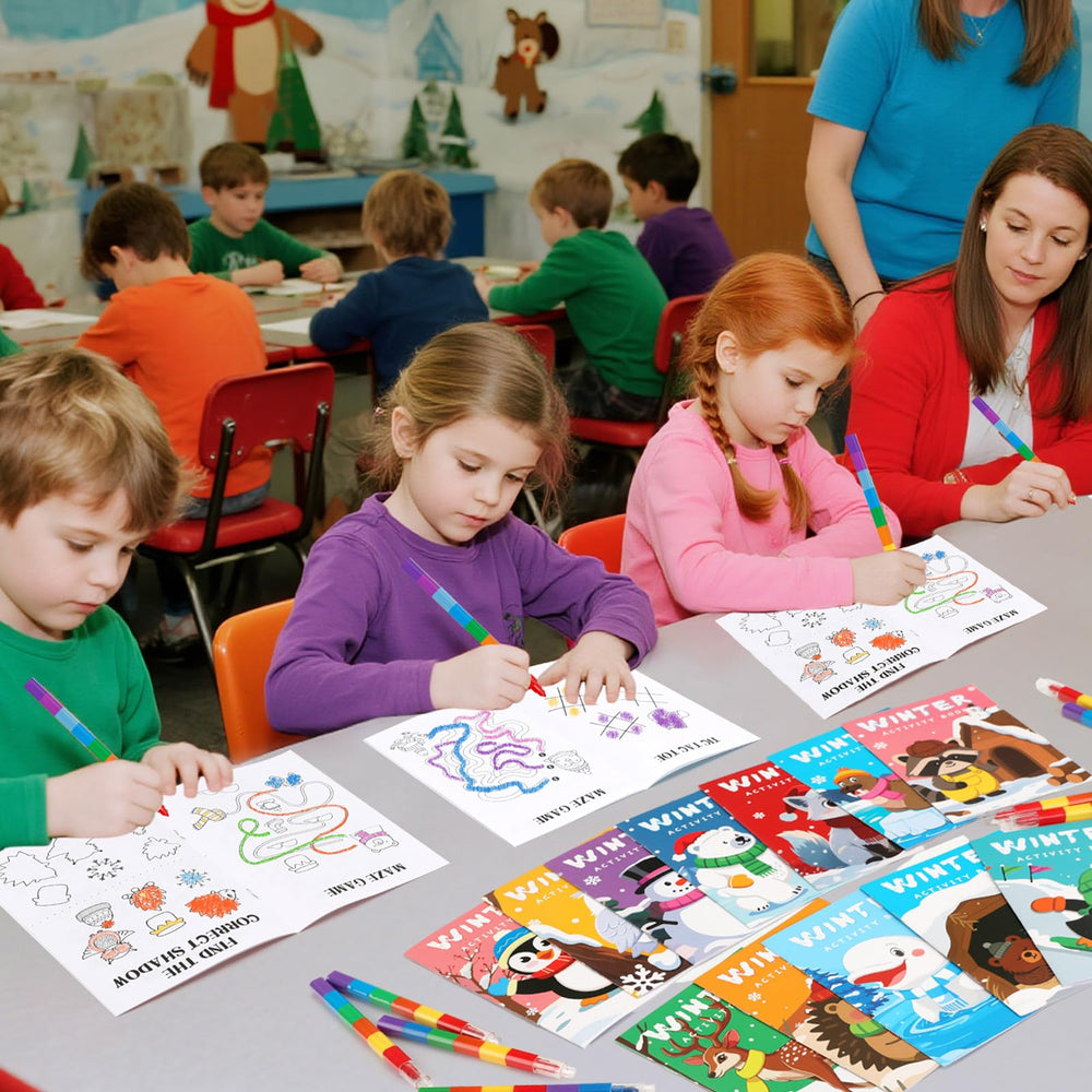 BenLouis winter mini activity book coloring supports creativity during car rides