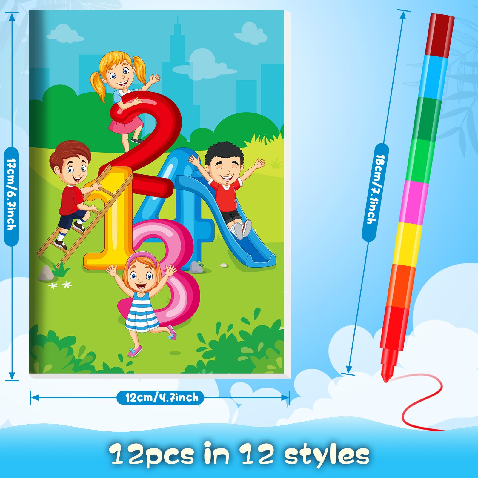 BenLouis stacking crayons with coloring books for hands-on color exploration.