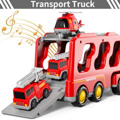 Bennol mini helicopter fire truck adds aerial rescue play.