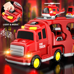 Bennol mini ladder truck with rotating body encourages interactive push.