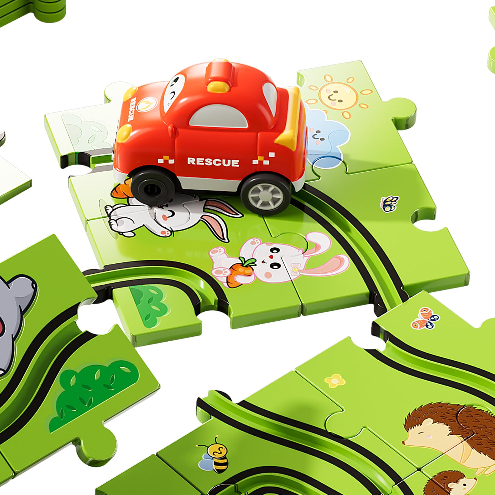 Bennol race-track-car-move-on-track ensures smooth operation during play.