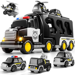 Bennol 5-in-1 police truck set with large police car for imaginative play
