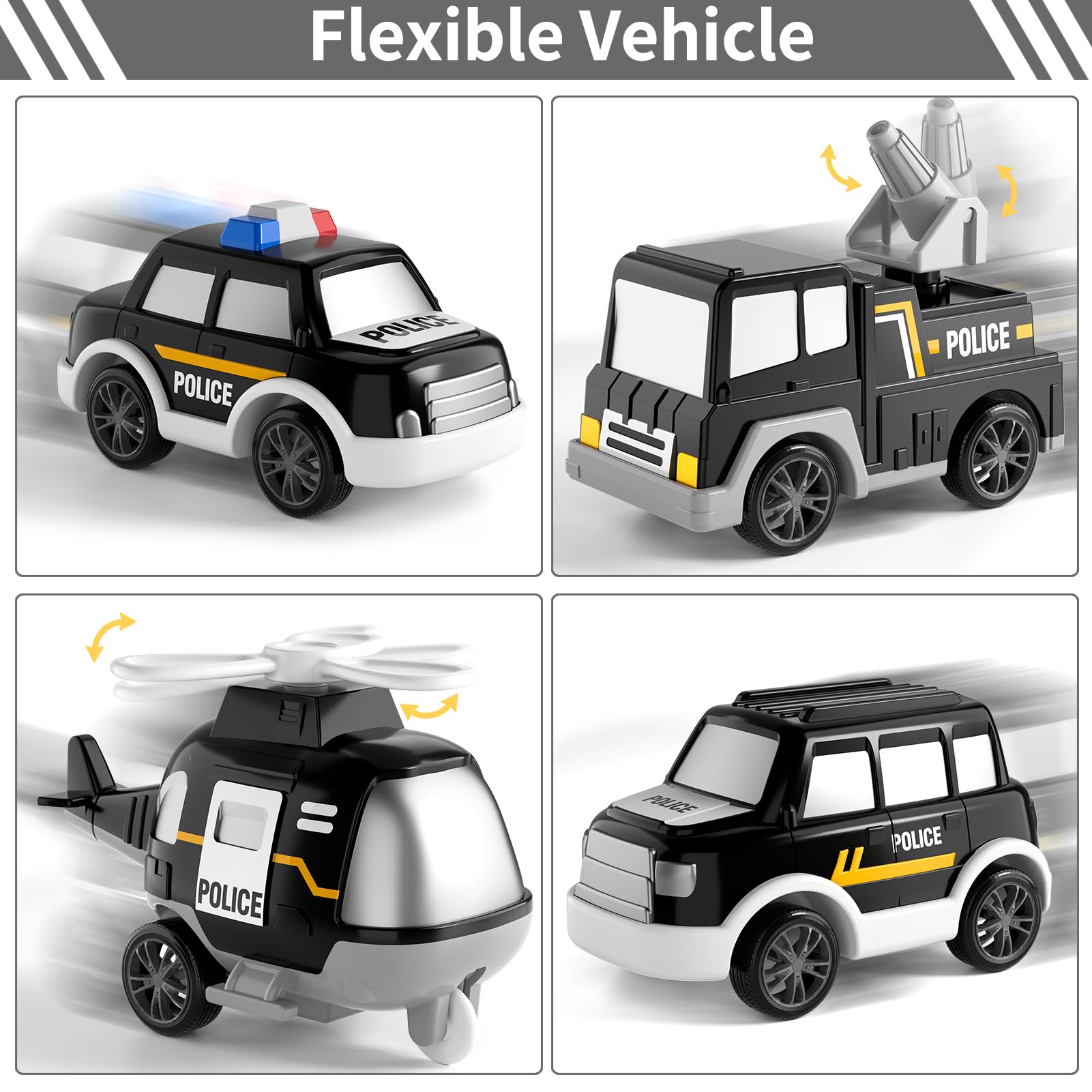 Push-and-go action promotes active, hands-on exploration