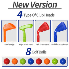 Bennol Upgraded Kids Golf Set clubs: adjustable lengths support growing players.