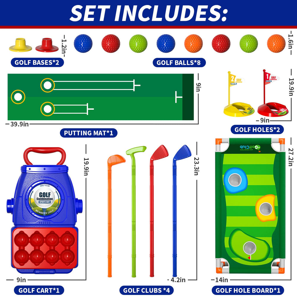 Bennol Upgraded Kids Golf Set flags: bright markers for engaging play.