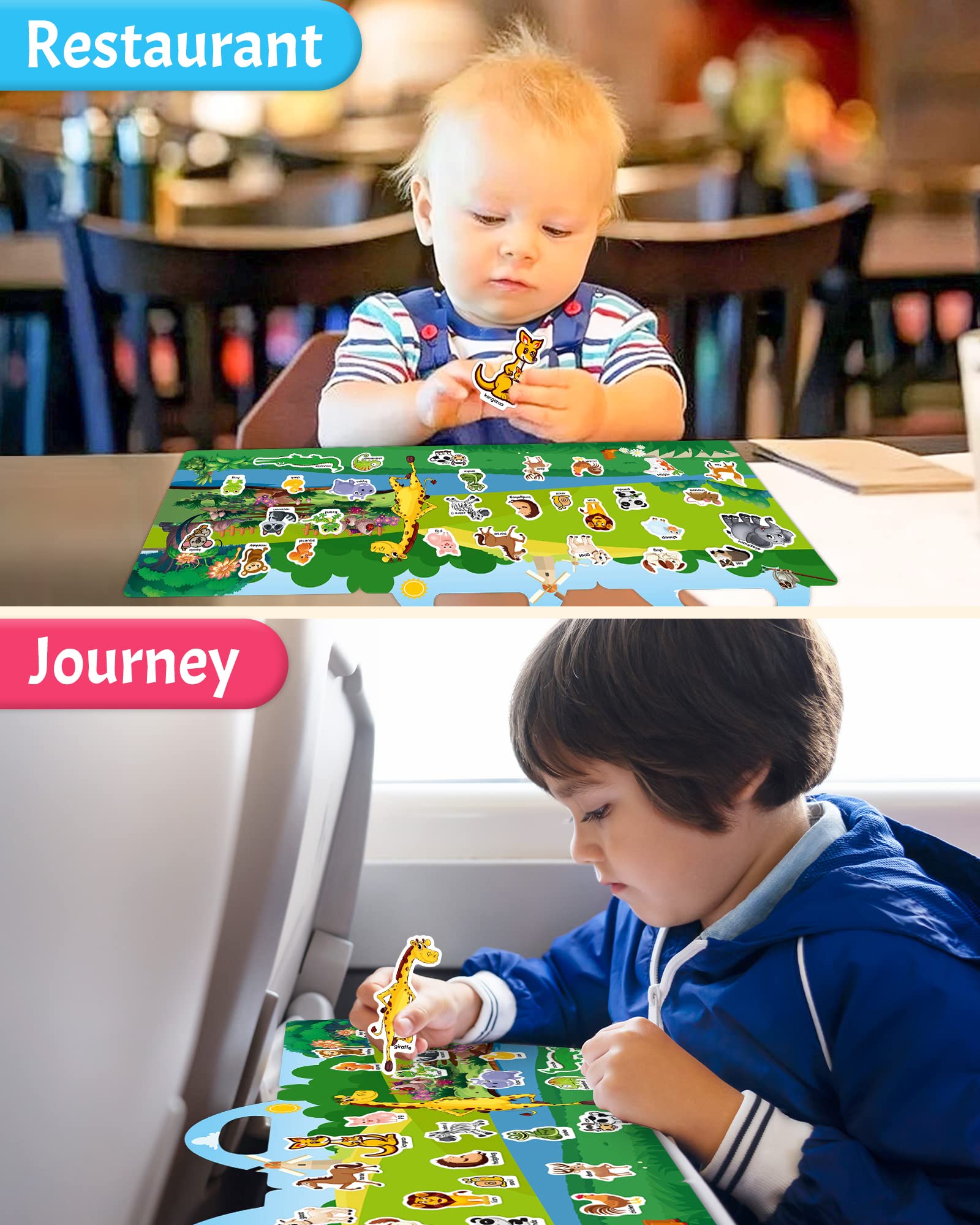 Benresive 32 piece animals zoo sticker set fuels creative play