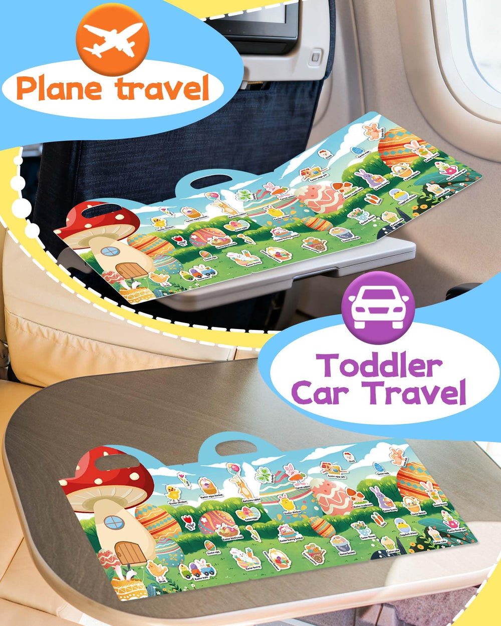 Benresive Easter stickers 36-piece set for mess-free play.