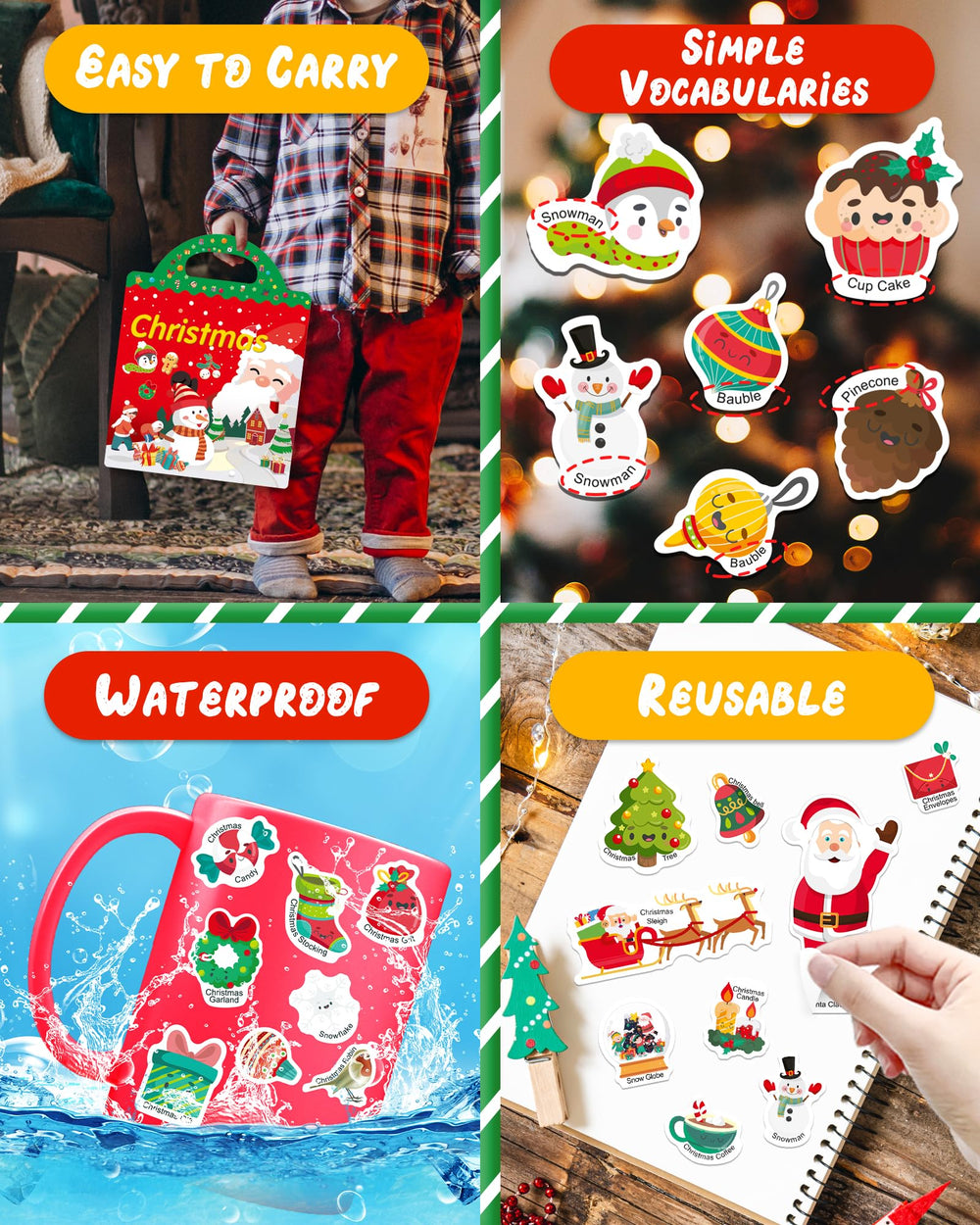 Benresive gift-ready sticker book, perfect for holidays and birthdays.