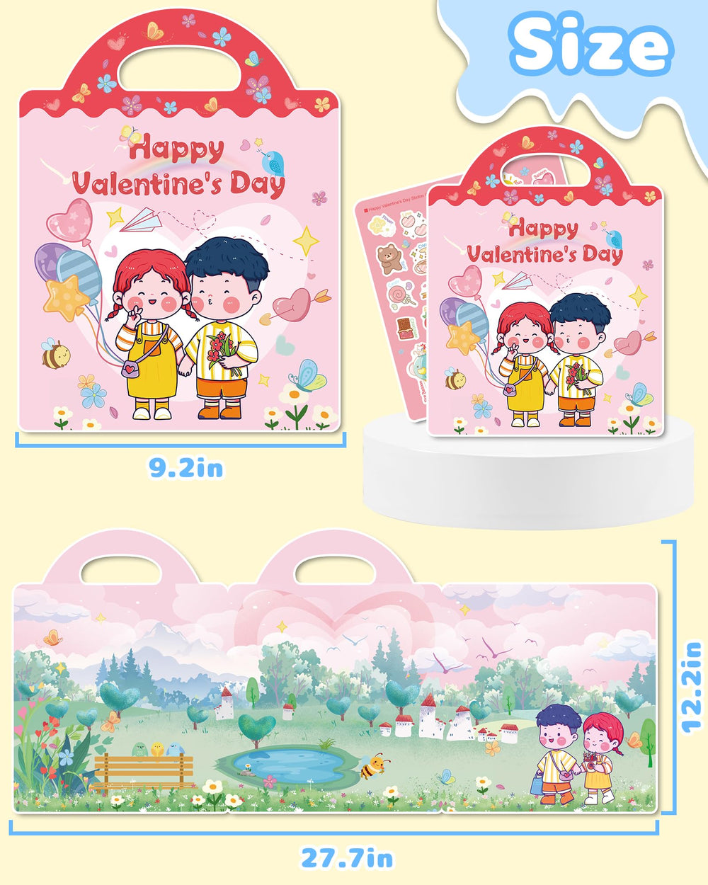 Benresive valentines sticker book gift-ready packaging for birthdays