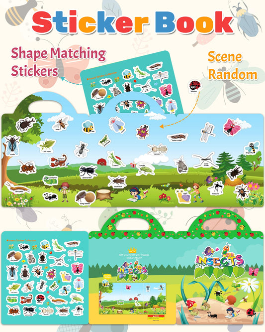 Benresive insect-sticker-spread for creative play on surfaces