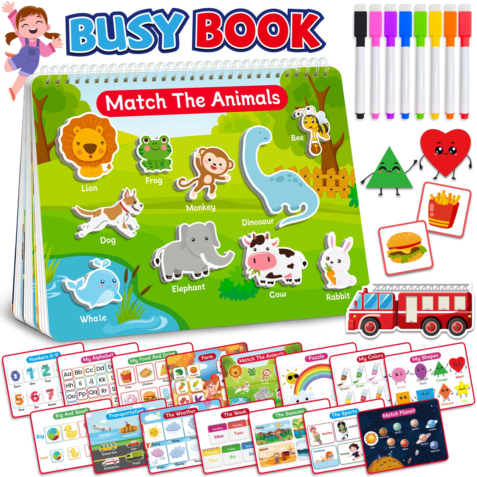 Benresive Montessori Busy Book cover inviting tactile exploration for toddlers.