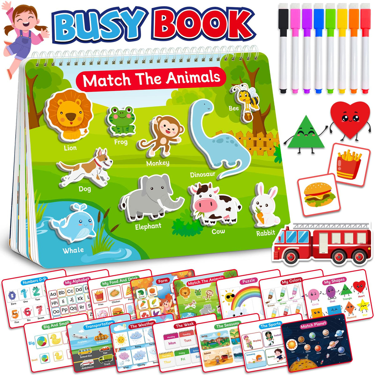 Benresive Montessori Busy Book cover inviting tactile exploration for toddlers.