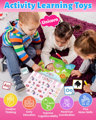 Benresive Busy Book theme pages show colors and letters for hands-on learning.
