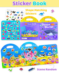 Benresive ocean animals stickers for imaginative play and early vocabulary.