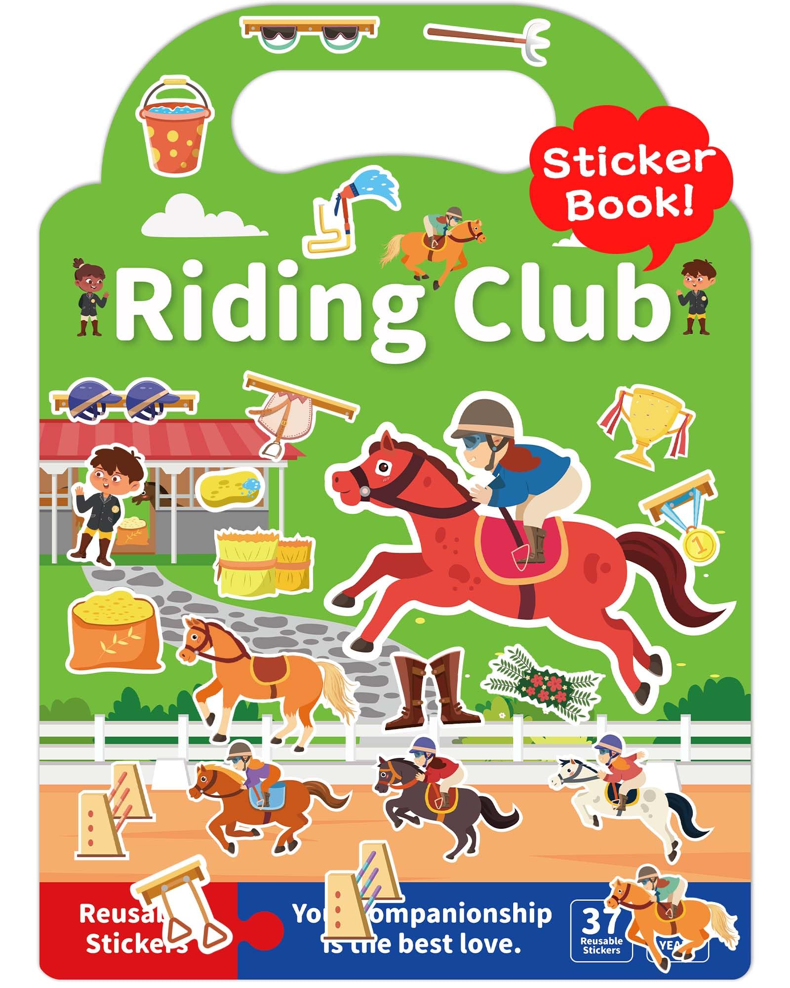 Benresive reusable sticker book Riding cover shows a playful learning tool for toddlers