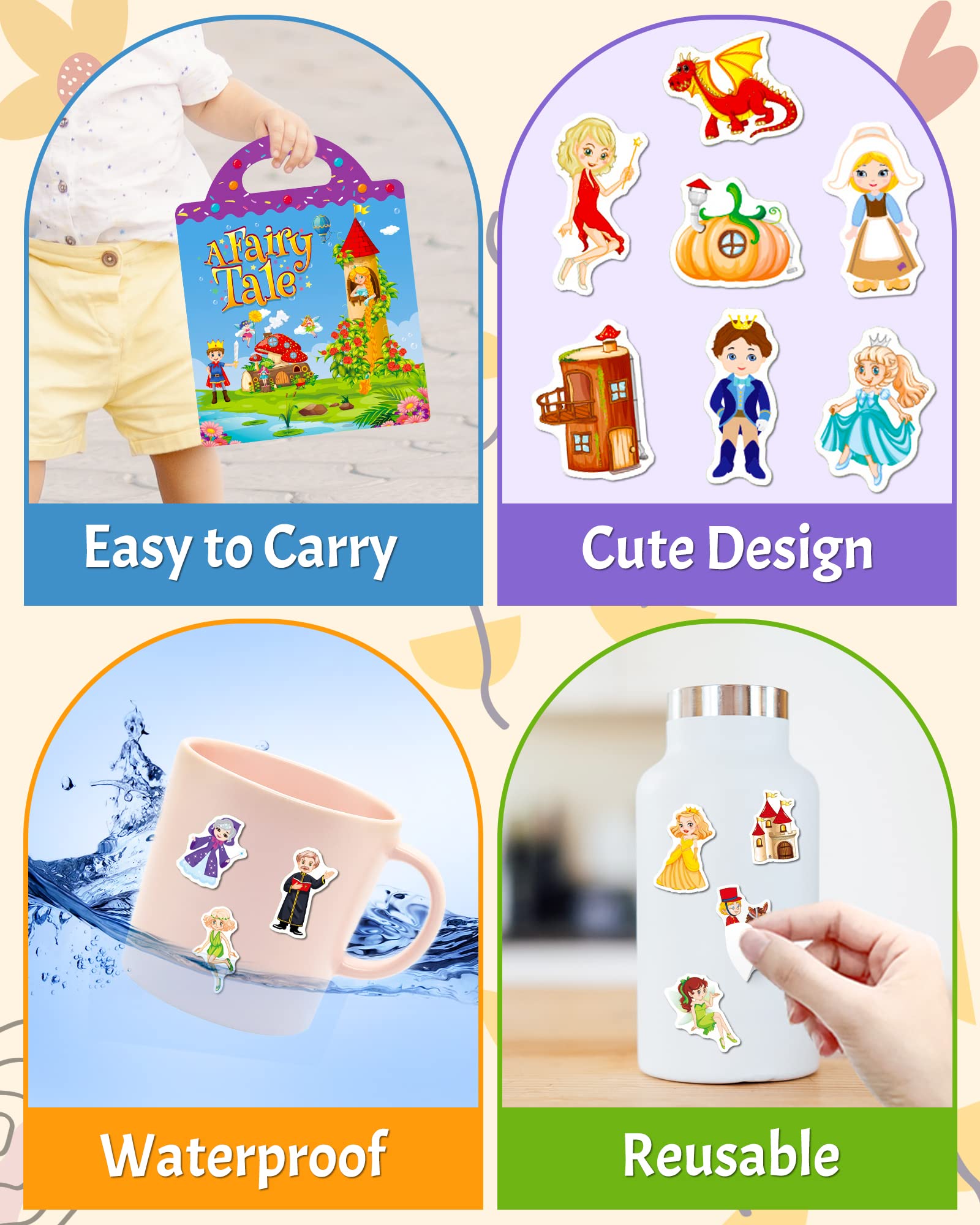 Benresive screen-free sticker book promotes imaginative play away from screens.