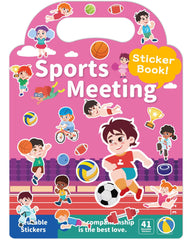 Benresive sports sticker book cover for toddlers, ideal for travel-friendly play
