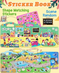 Benresive sticker book featuring animals theme to spark imaginative play.