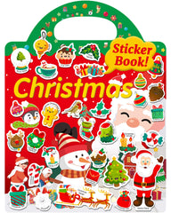 Benresive Christmas sticker book cover with reusable stickers for toddlers.