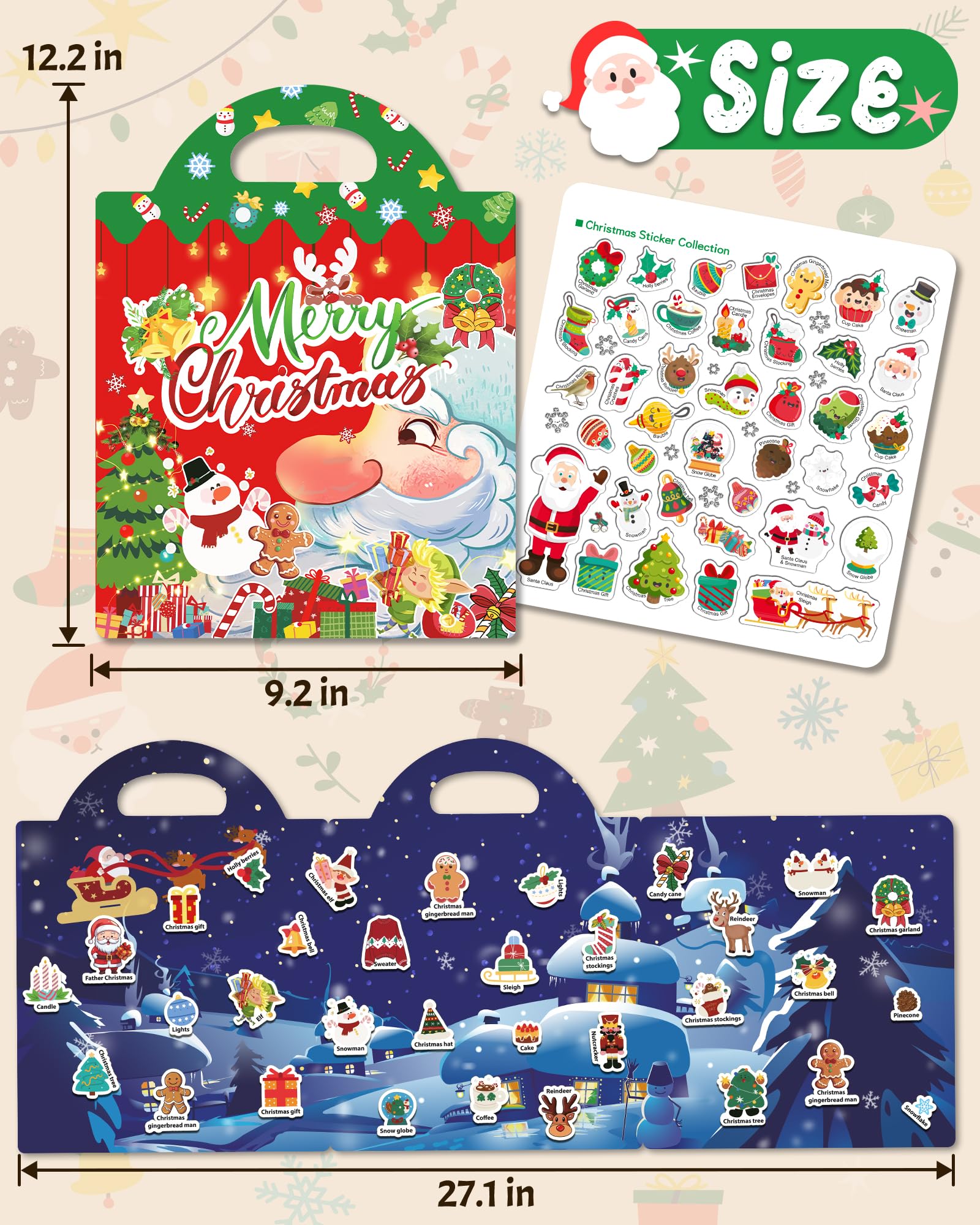 Benresive sticker book educational value with shape and color recognition.