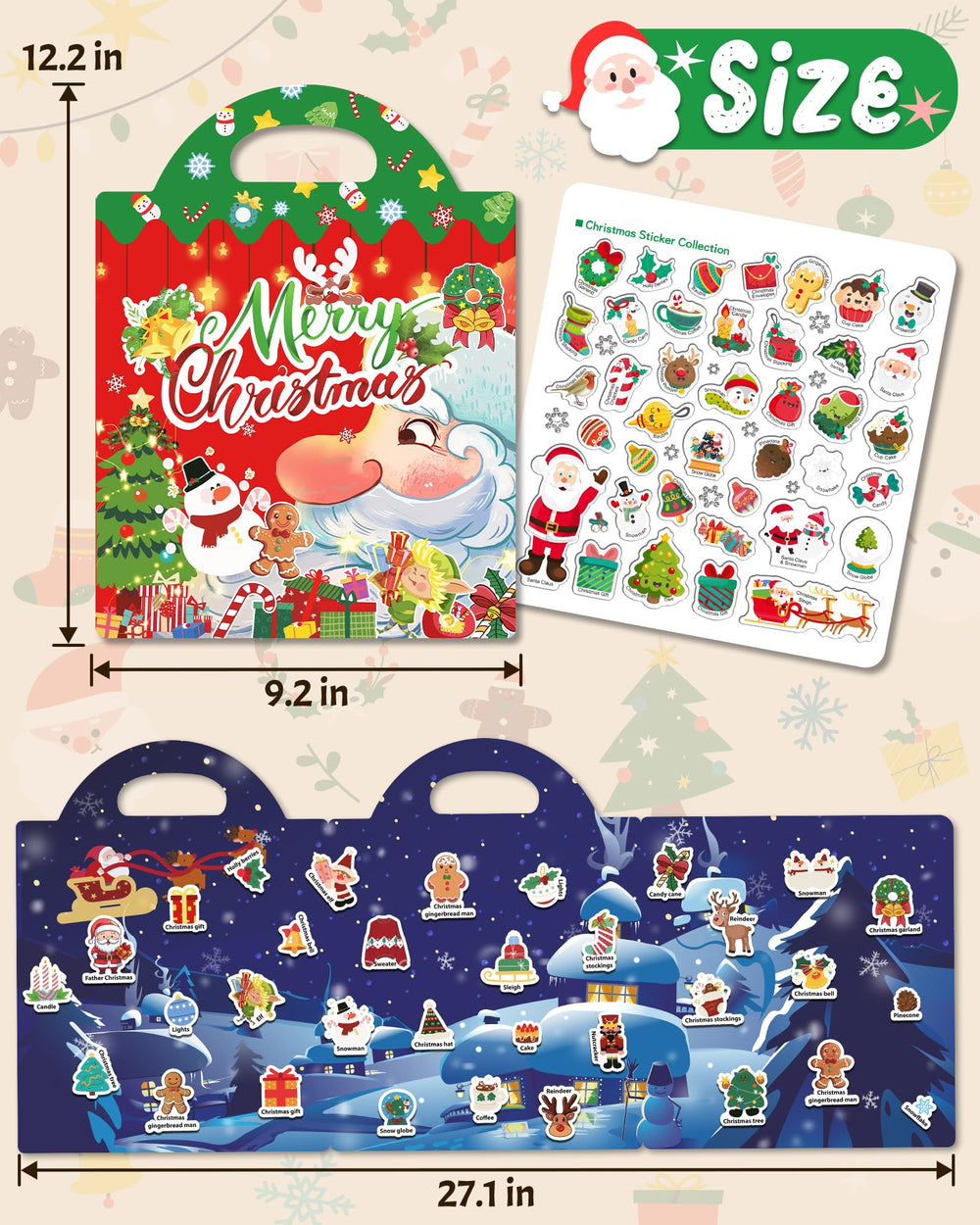 Benresive sticker book educational value with shape and color recognition.