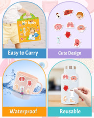 Benresive sticker book with handle provides easy storage and portability.