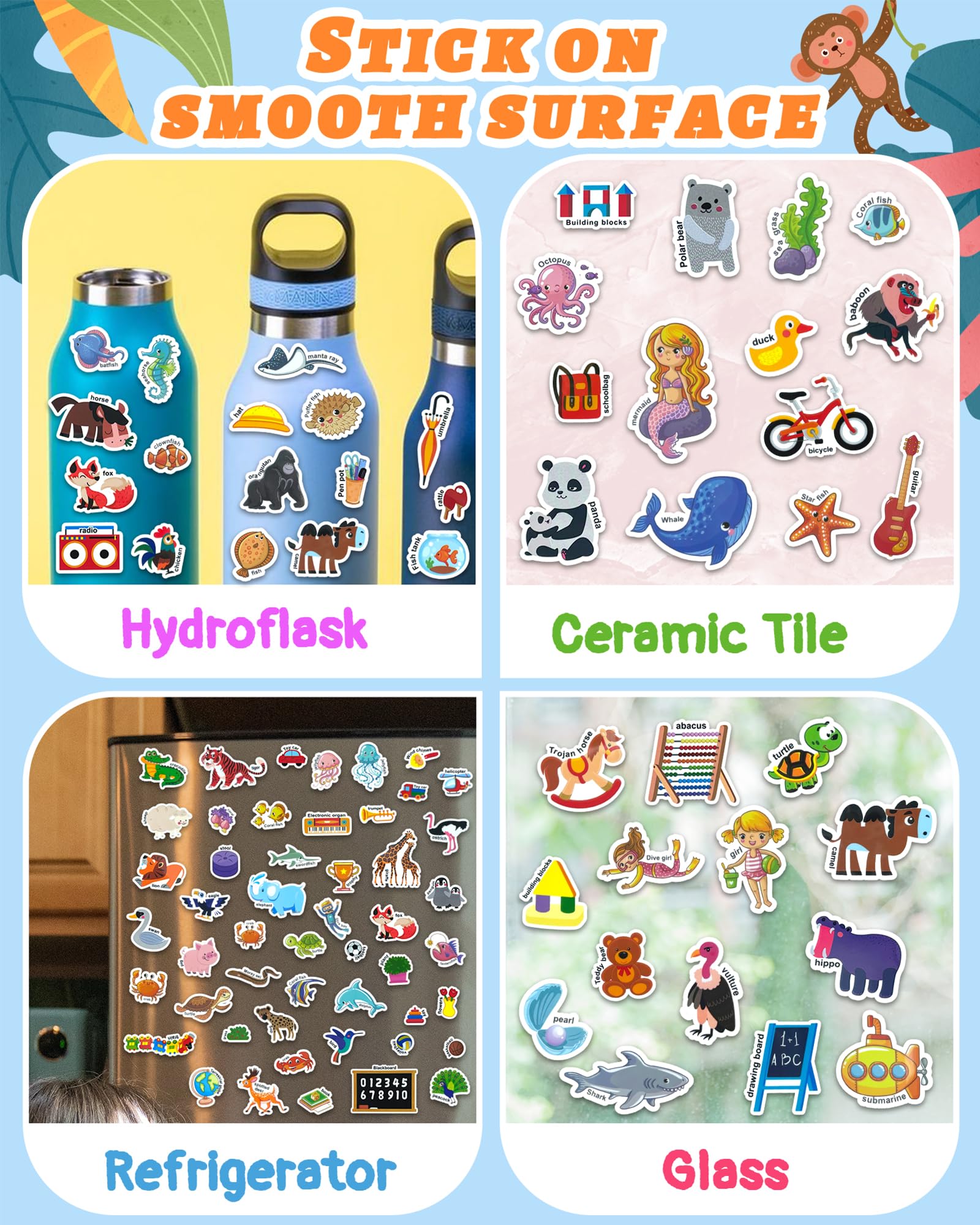 Benresive portable sticker book with handle for travel activities.