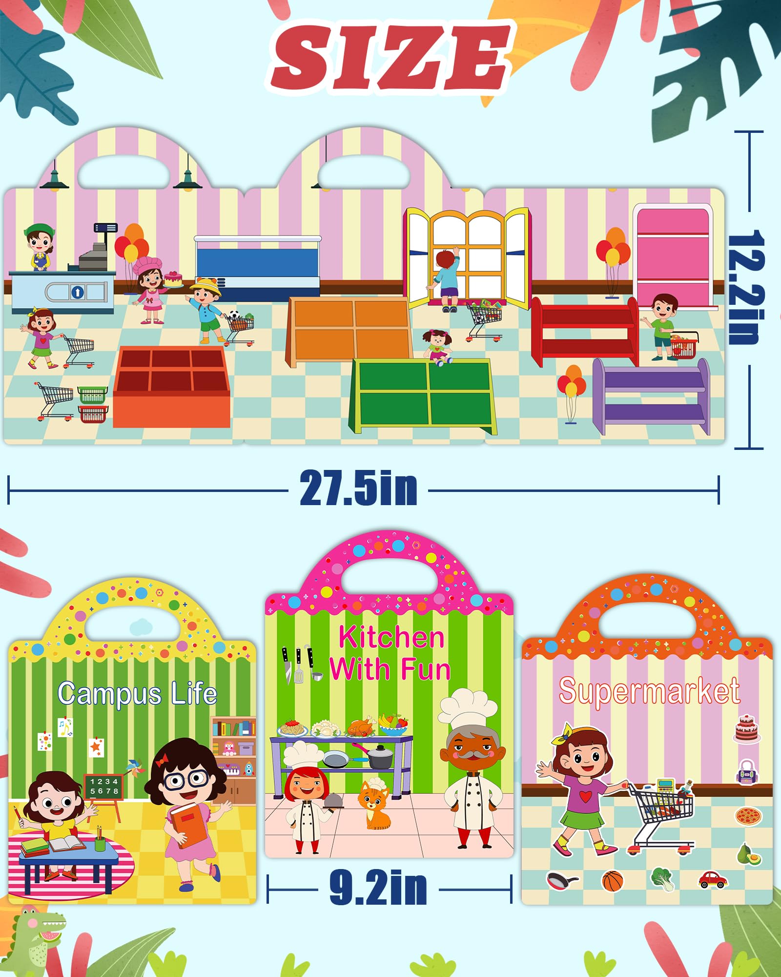 Benresive sticker book screen-free activity protects eyes during travel
