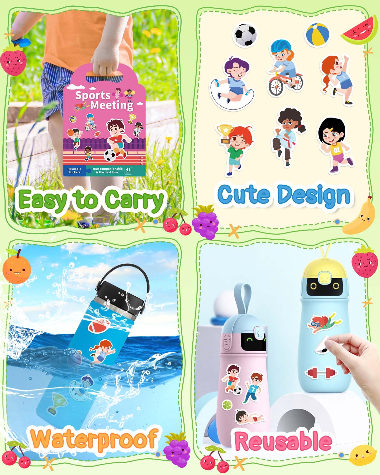 Benresive sticker book storage compartment keeps stickers organized