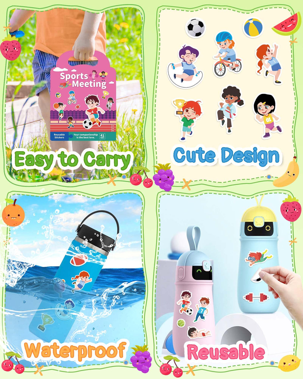 Benresive sticker book storage compartment keeps stickers organized