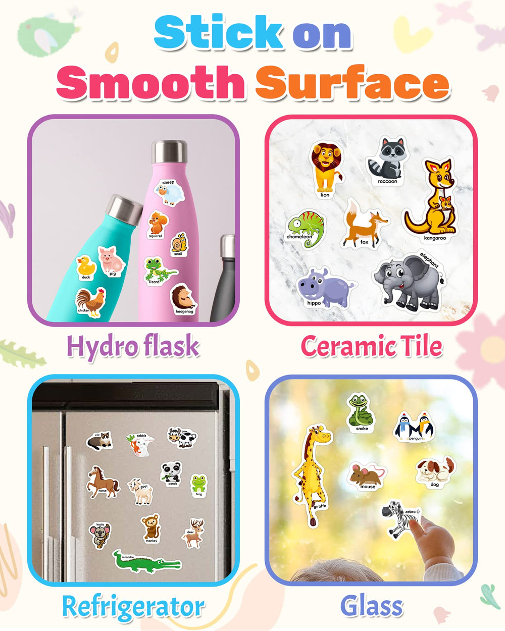 Benresive sticker book sticks to windows and bottles for mess free decorating