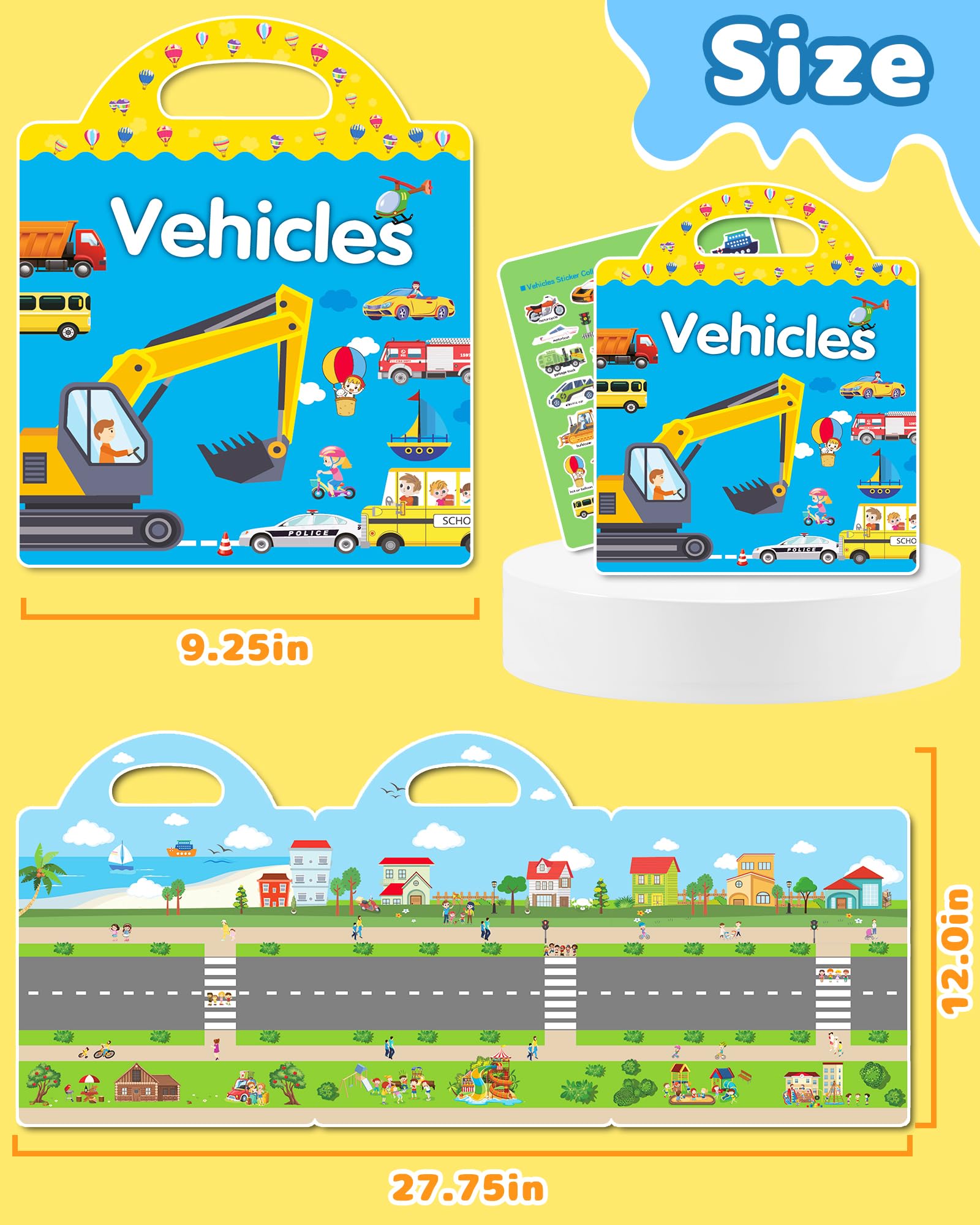 Gift-ready Benresive vehicle sticker book set for birthdays.