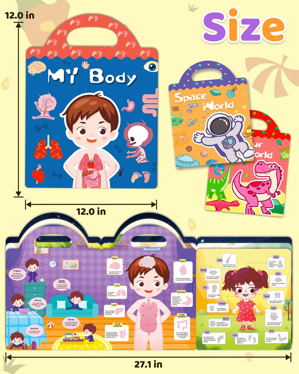 Benresive waterproof stickers demonstrate reusable play on bottles and mirrors