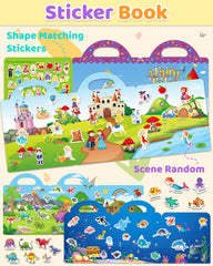 Benresive Dinosaurs sticker book with vivid stickers for imaginative storytelling